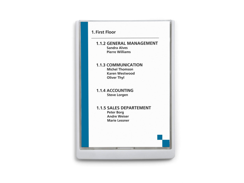 DURABLE Plaque de porte CLICK SIGN, A4, blanc
