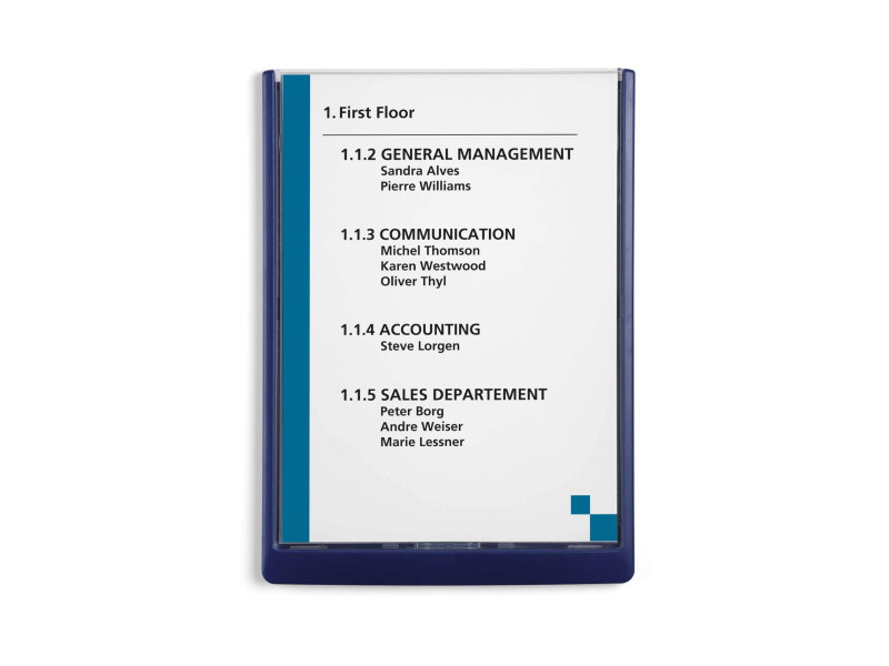 DURABLE Plaque de porte CLICK SIGN, A4, bleu foncé