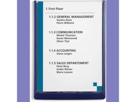 DURABLE Plaque de porte CLICK SIGN, A4, bleu foncé