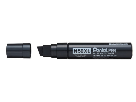 Pentel Marqueur permanent N50XL, pointe biseautée, noir