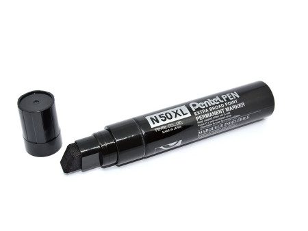 Pentel Marqueur permanent N50XL, pointe biseautée, noir