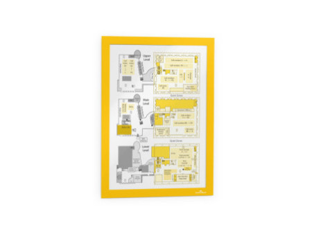 DURABLE Cadre d'affichage magnétique DURAFRAME, A4, jaune