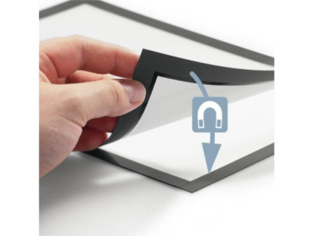 DURABLE Cadre d'affichage magnétique DURAFRAME, A4, argent