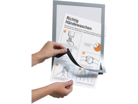DURABLE Cadre d'affichage magnétique DURAFRAME A3 argent