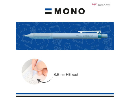 TOMBOW Porte-mines 'MONO graph Lite', 0,5 mm, bleu