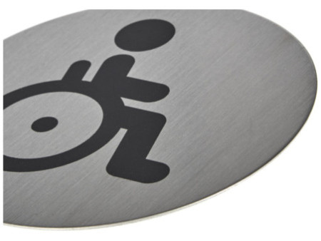 DURABLE Pictogramme 'WC pour Handicapés', diamètre: 83 mm