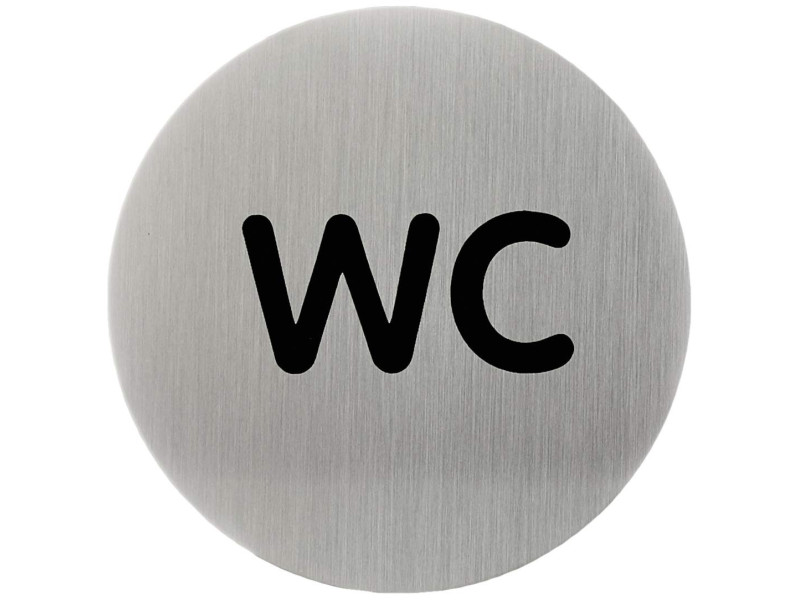 DURABLE Pictogramme 'WC', diamètre: 83 mm, argent