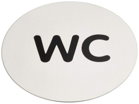 DURABLE Pictogramme 'WC', diamètre: 83 mm, argent