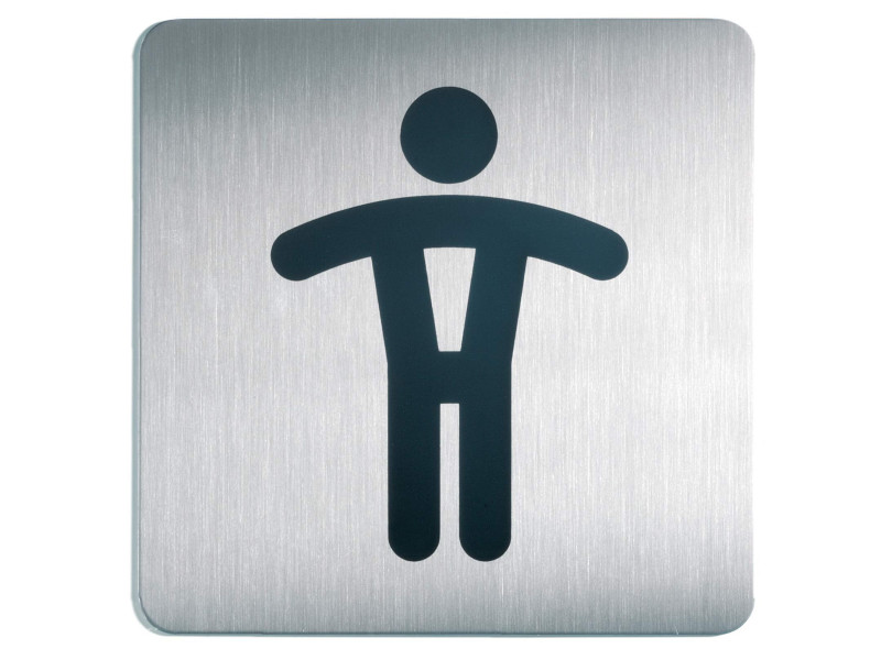 DURABLE Pictogramme PICTO 'WC Hommes', carré, en acier