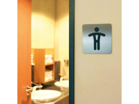 DURABLE Pictogramme PICTO 'WC Hommes', carré, en acier