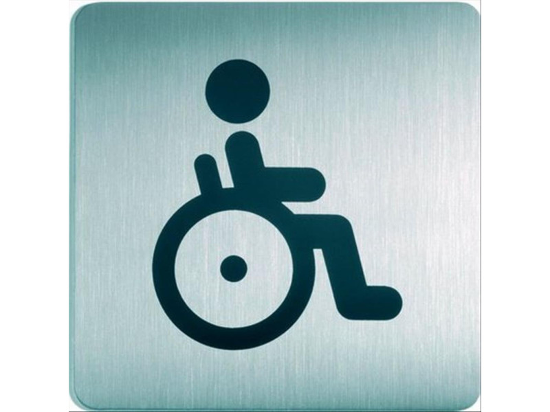 DURABLE Pictogramme PICTO 'WC Handicapés', carré, en acier