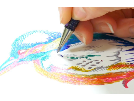 Pentel Stylo roller à encre gel Hybrid Dual Metallic, set
