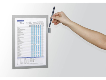 DURABLE Cadre d'affichage DURAFRAME MAGNETIC NOTE, A4 argent