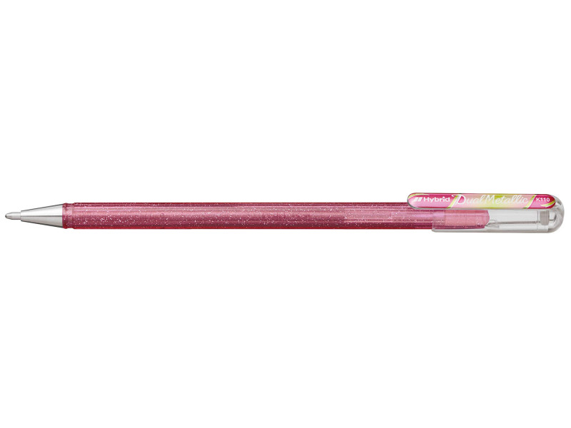 Pentel Hybrid Stylo roller 'Dual Pen', rose/vert