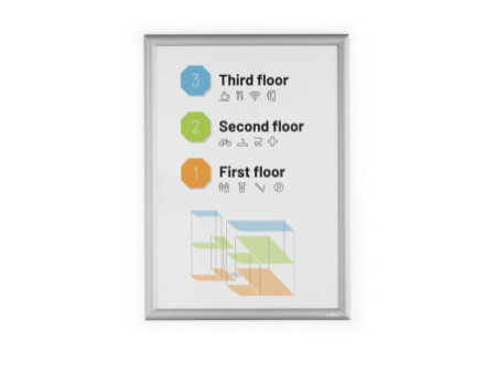 DURABLE Cadre porte-affiche, A2, profil 25 mm, aluminium