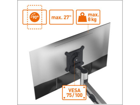 DURABLE Support double pour 1 écran et 1 tablette
