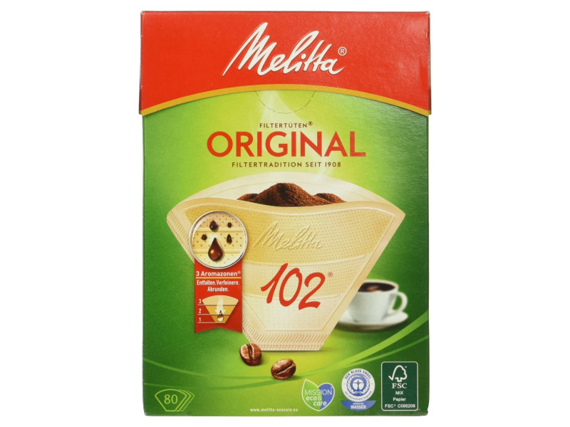 Melitta Filtre à café arôme '102', marron nature
