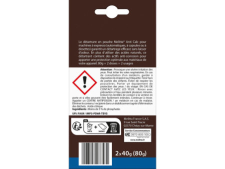 Melitta Poudre détartrante 'ANTI CALC'