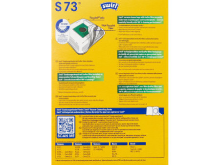 swirl Sac d'aspirateur S 73, avec filtre MicroporPlus