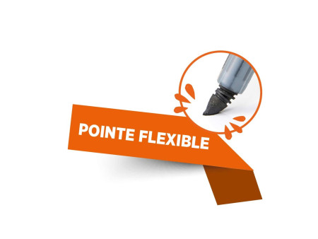 Pentel Marqueur pour tableau blanc Maxiflo Flex-Feel, kit 4
