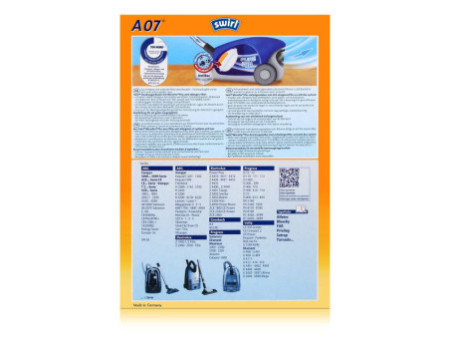 swirl Sac d'aspirateur A 07, avec filtre MicroporPlus