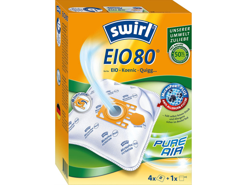 swirl Sac d'aspirateur EIO 80, avec filtre MicroporPlus