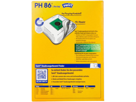 swirl Sac d'aspirateur PH 86/PH 96, avec filtre MicroporPlus