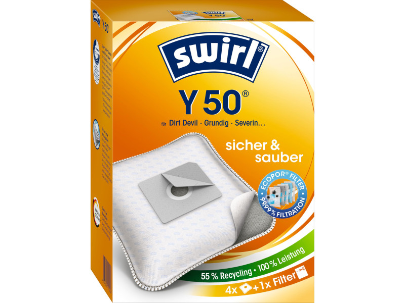 swirl Sac aspirateur Y 50, avec filtre MicroporPlus