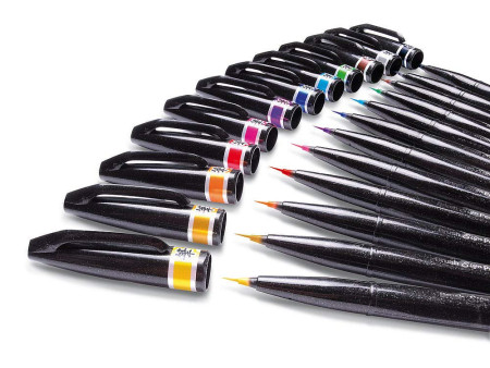 PentelArts Stylo pinceau Sign Pen Artist, bleu