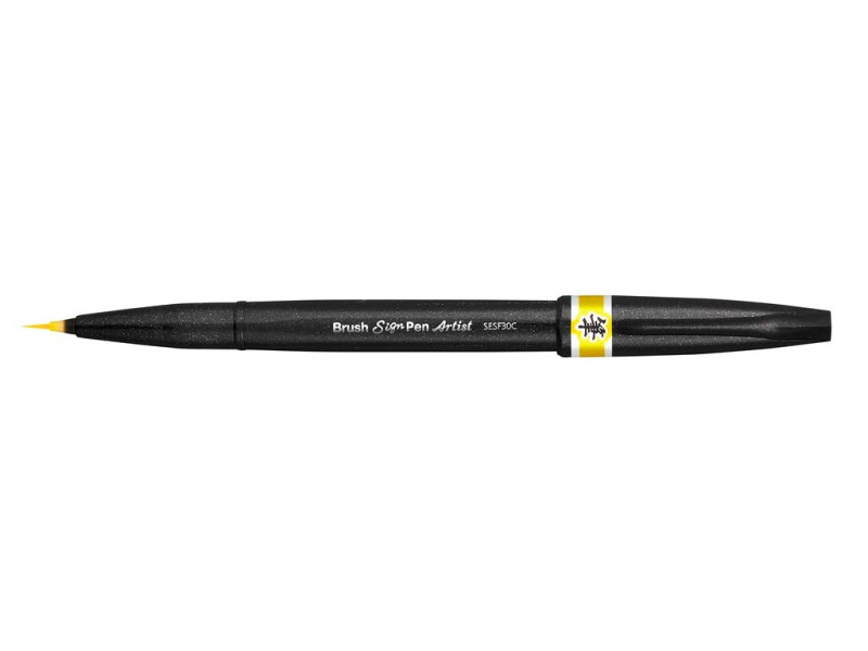 PentelArts Stylo pinceau Sign Pen Artist, jaune