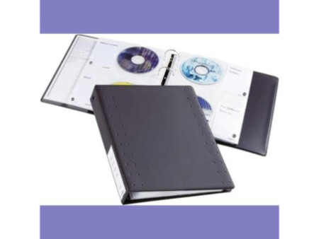 DURABLE Classeur à anneaux CD-/DVD INDEX, 40 CD, anthracite