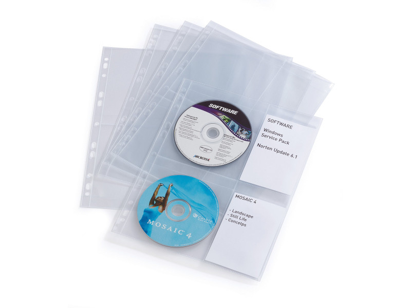 DURABLE Pochette CD-/DVD COVER LIGHT M, pour 4 CD, en PP,