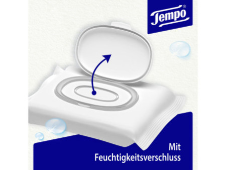 Tempo Lingette humide de toilette doux & soigneux