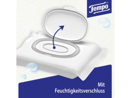 Tempo Lingettes humides de toilette doux & pure, Aloe Vera