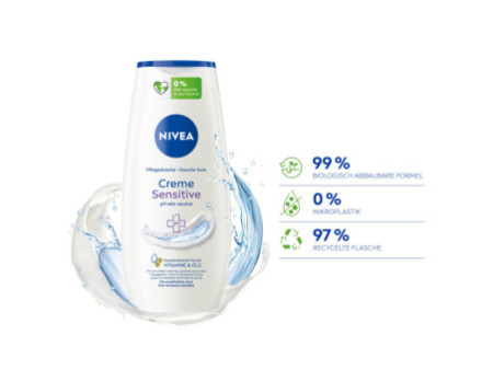 NIVEA Gel douche crème Sensitive ph skin neutral, 250 ml