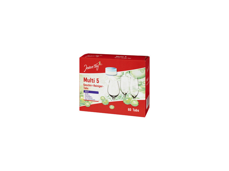 Jeden Tag Pastille de lave-vaisselle Multi 5, 60 tablettes