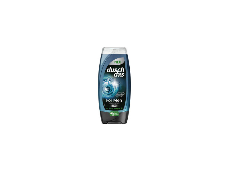 duschdas Gel douche & shampoing pour homme 3en1, 225 ml