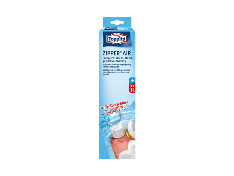 TOPPITS Sachet multi-usage Air avec zip, 3 x 1 litres