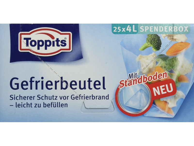 TOPPITS Sachet de congélation, 25 x 4 litres, 250 x 340 mm