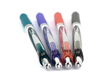 Pentel Stylo roller à encre gel EnerGel XmRT, set de 4