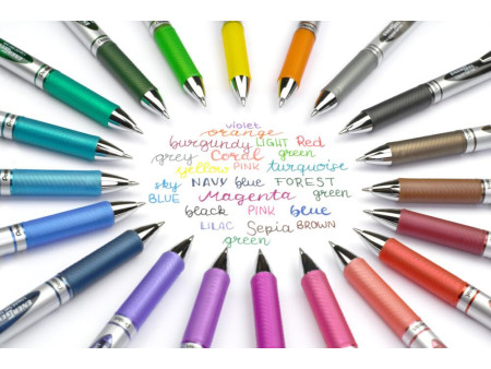 Pentel Stylo roller encre gel Energel BL77, vert olive