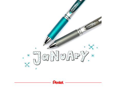 Pentel Stylo roller encre gel Energel BL77, gris