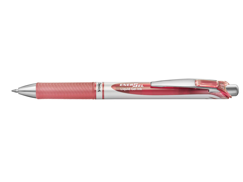 Pentel Stylo roller encre gel Energel BL77, corail