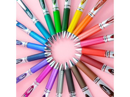 Pentel Stylo roller encre gel Energel BL77, corail