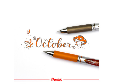 Pentel Stylo roller encre gel Energel BL77, sepia