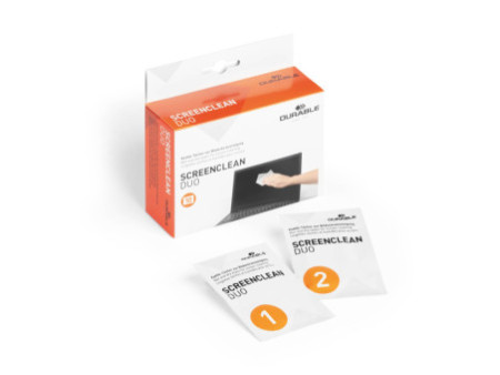 DURABLE Lingettes nettoyantes pour écran SCREENCLEAN DUO