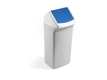 DURABLE Couvercle DURABIN FLIP LID SQUARE 40, blanc/bleu