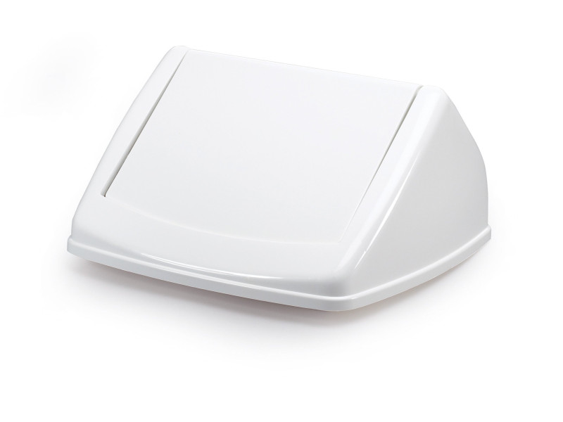 DURABLE Couvercle DURABIN FLIP LID SQUARE 40, blanc/rouge