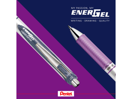 Pentel Stylo roller encre gel Energel BL77, lilas