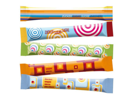 HELLMA Sticks de sucre en poudre, présentoir en carton
